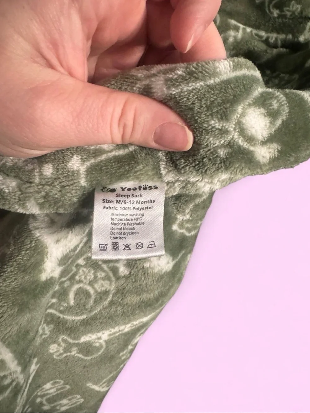 Yoofoss Fleece Baby Sleep Sack 6–12M Jungle
